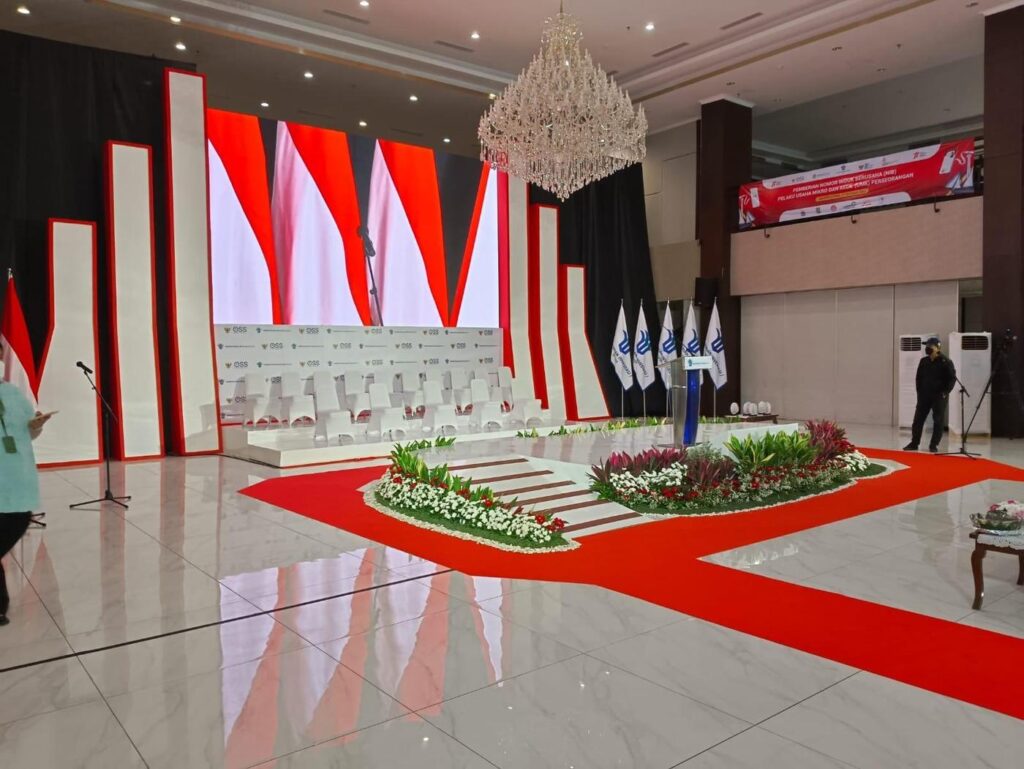 Stage dan dekorasi event BKPM 2022 – Dua Latar Production